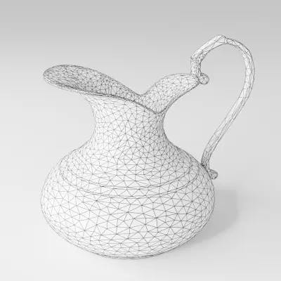 Indian vase 3D wireframe
